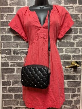 Rebecca Minkoff Black Quilted Crossbody Bag with Chain Strap